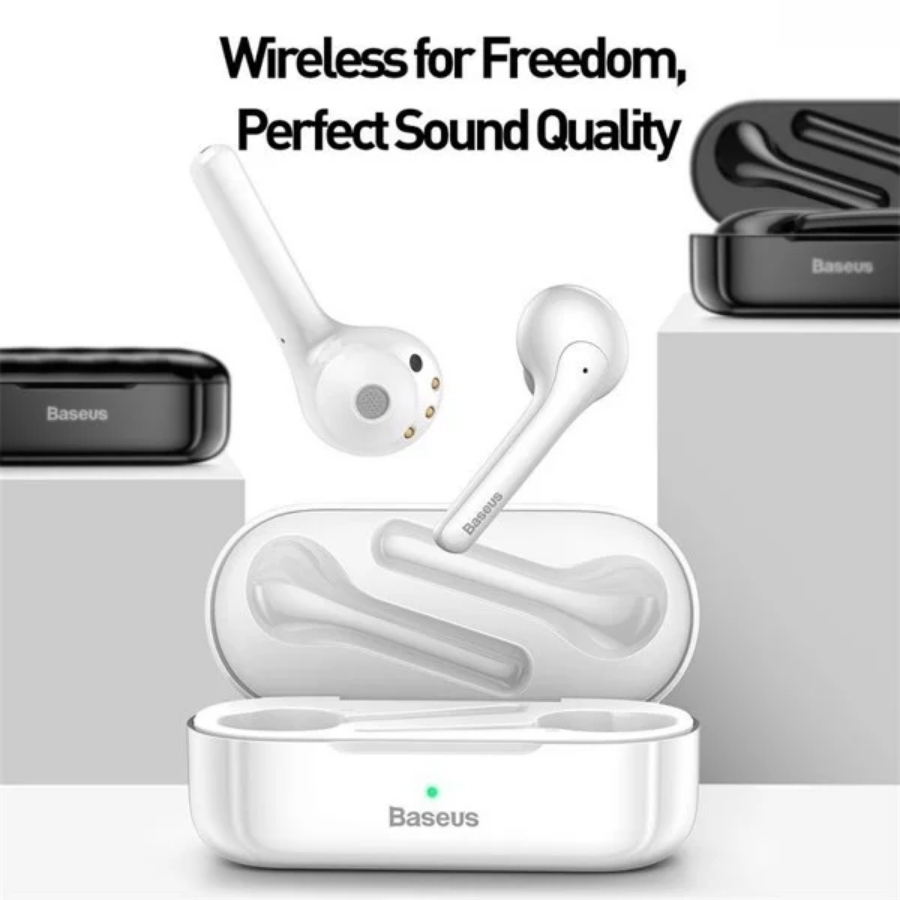 Tai nghe không dây cảm ứng Baseus Encok True Wireless Earphones W07 (Bluetooth 5.0, Touchable and intelligent Noise Reduction, IP55 Waterproof TWS Earphones) - LV648 [Hàng Chính Hãng]