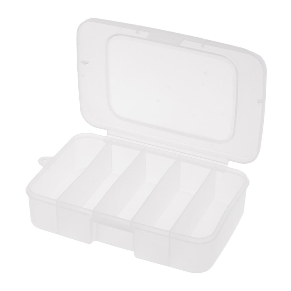 5 Compartments Waterproof Fishing Lure Bait Hook Tackle Box Storage Case
