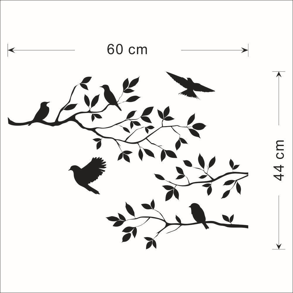 Nhãn dán tường chi nhánh, DIY Tủ có thể tháo rời nghệ thuật Decal Bức tranh tường và hình nền stick cho phòng ngủ, phòng khách và trang trí