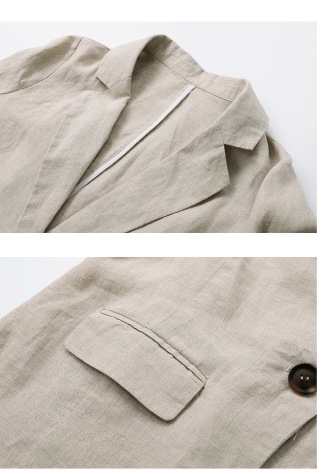 Hình ảnh Áo vest linen nữ dáng lửng dày tay 2 túi nắp trẻ trung ArcticHunter, thời trang thương hiệu chính hãng - Be