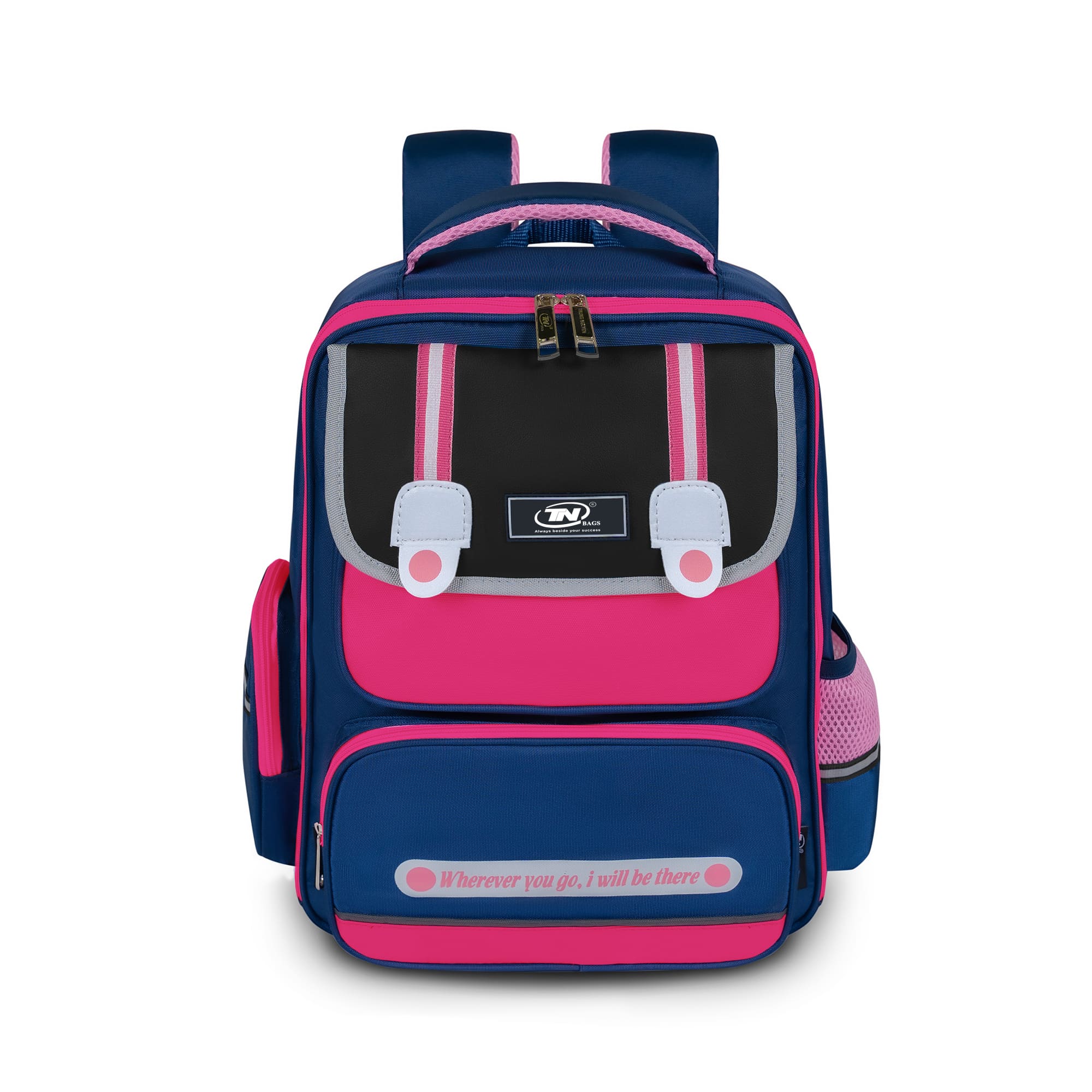 Balo học sinh nữ cao cấp TN.bags Smart Pink – Balo học sinh tiểu học chống nước, nhiều ngăn tiện lợi, màu hồng đáng yêu TN.B3112