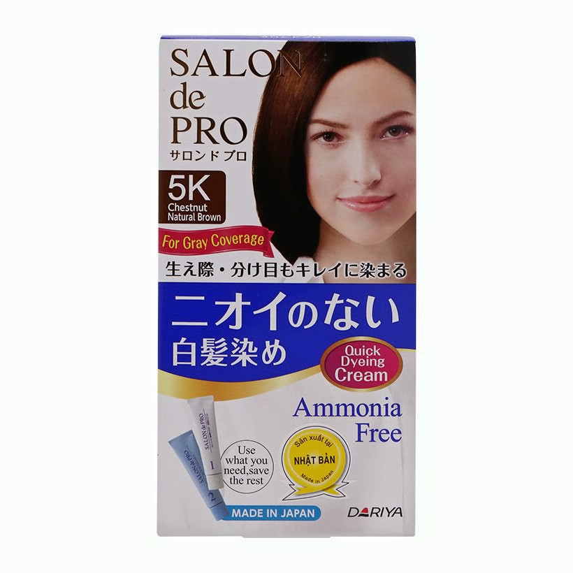 Kem nhuộm tóc Salon de Pro 5K - Màu nâu hạt dẻ tự nhiên