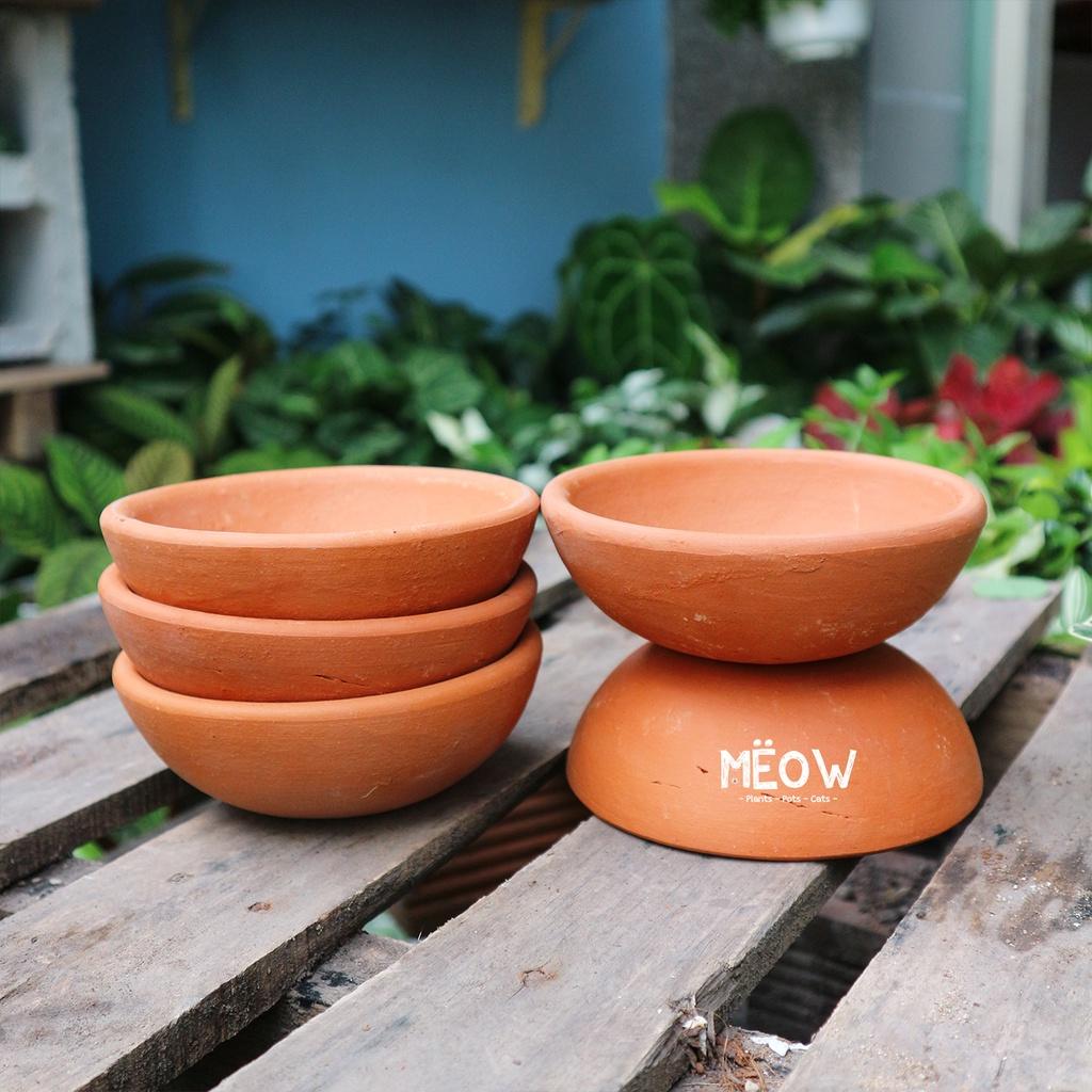 Chậu đất nung Chảo lớn 17x6cm | Chậu trồng sen đá, xương rồng, các loại cây mọng nước