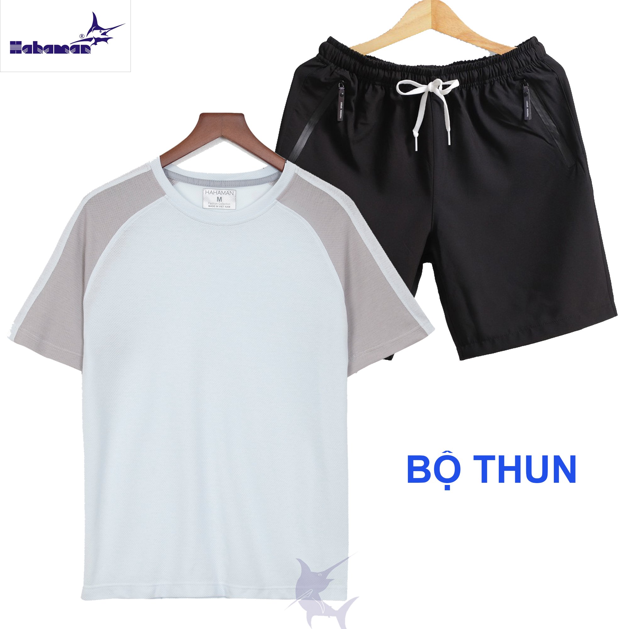 Bộ thun thể thao mùa hè phối màu thoáng mát BTP01070