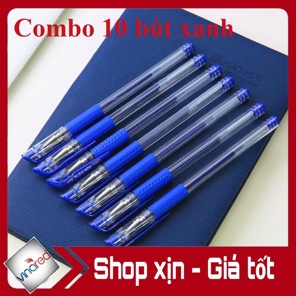 Set 5 cây bút bi mực xanh đầu nhỏ ghi siêu đẹp