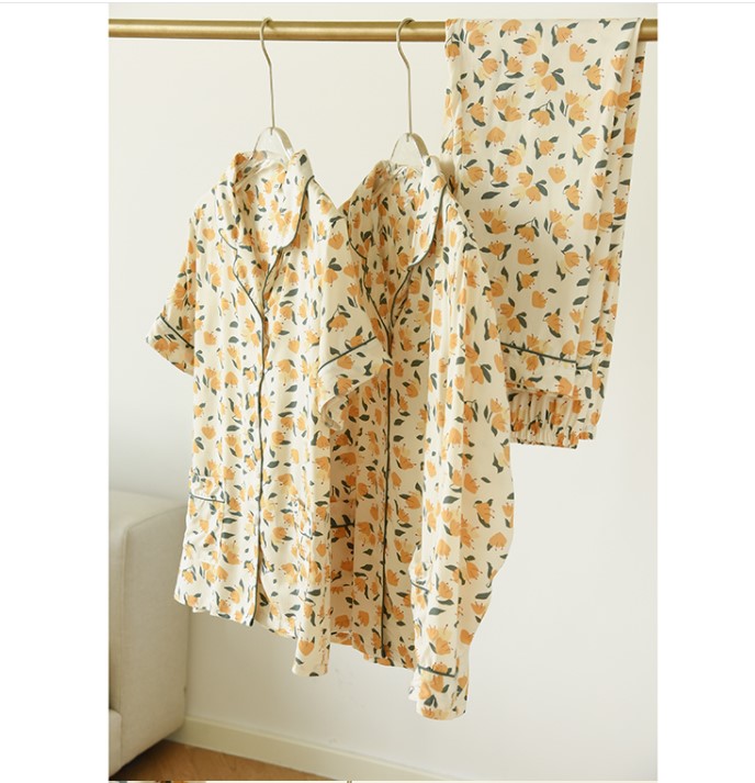 Đồ Bộ Mặc Nhà, Pijama Nữ Dài Tay Azuno AZ1809 Chất Liệu Cotton Lụa Chất Mát(Kèm ảnh thật