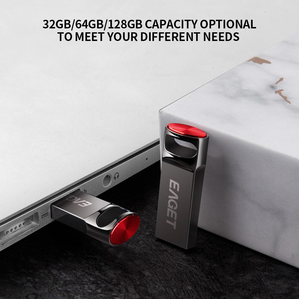 Ổ đĩa flash USB EAGET U81 64GB Metal U Disk USB3.0  tốc độ cao Dung lượng lớn cho máy tính xách tay PC - 64GB