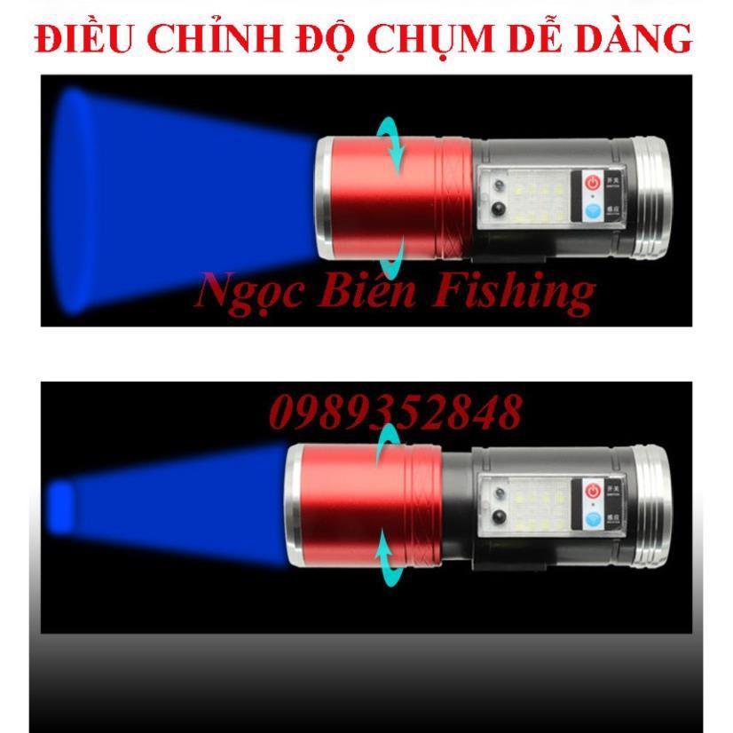 Đèn soi phao câu cá cảm ứng thông minh 4 màu 3 chế độ sáng