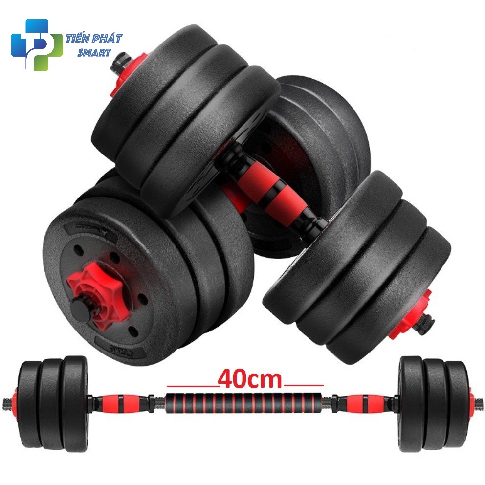 Bộ Tạ Tập Gym Tại Nhà 40kg - Bộ Tạ Tay Đa Năng Điều Chỉnh Cân Nặng - Kết Hợp Tạ Tay, Tạ Đẩy, Tạ Đòn - Phân loại (40kg) - Hàng Chính Hãng