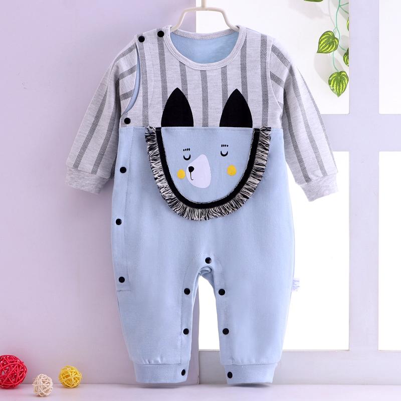 .Bộ Bodysuit hình thú ngộ nghĩnh cho bé chất liệu cotton thun-0280101