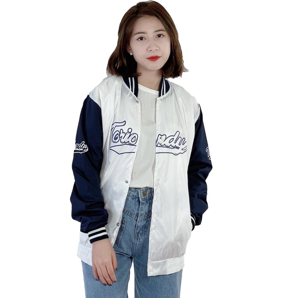 Áo khoác dù bomber nam nữ form rộng