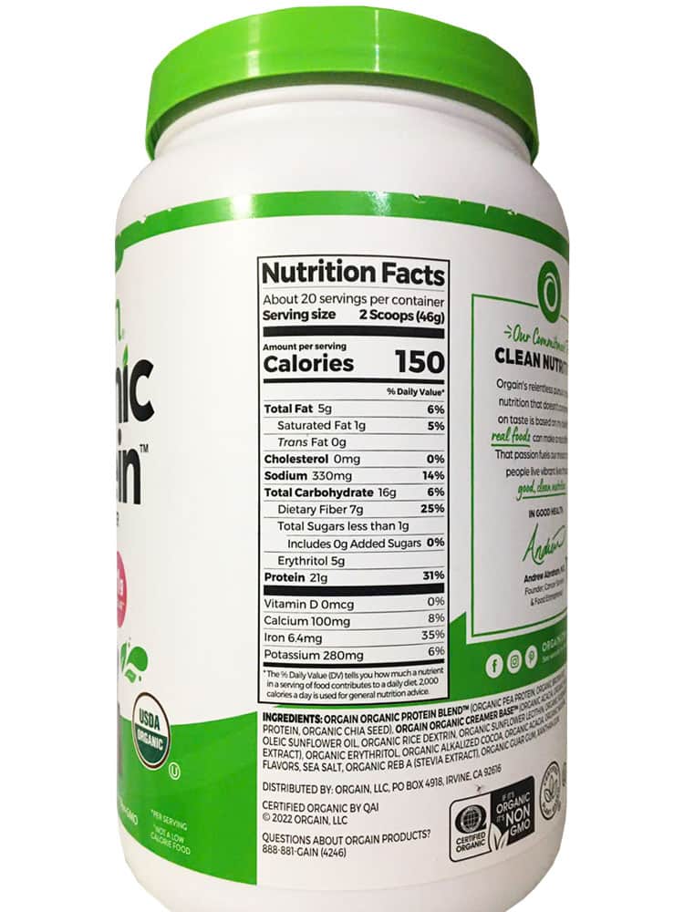 Date 02/26  Bột đạm thực vật và protein hữu cơ Orgain Mỹ Vị Chocolate 920g - Organic Protein