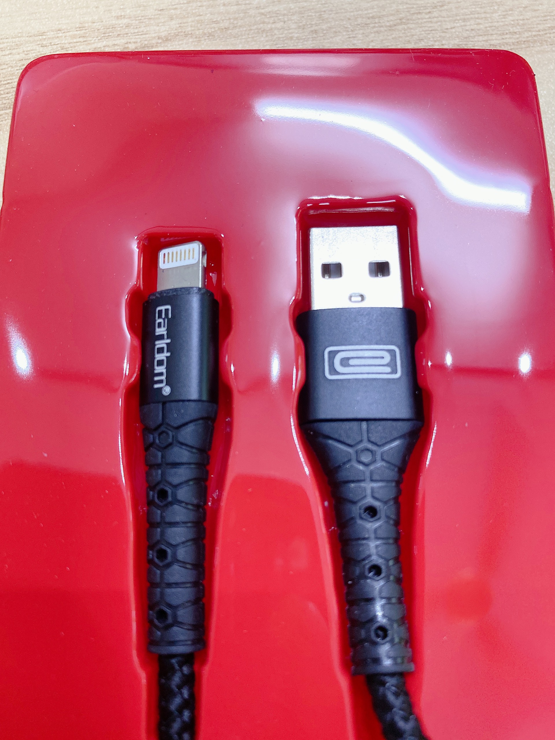 Cáp Sạc Bọc Sợi LightningUSB Earldom EC-091i hàng chính hãng