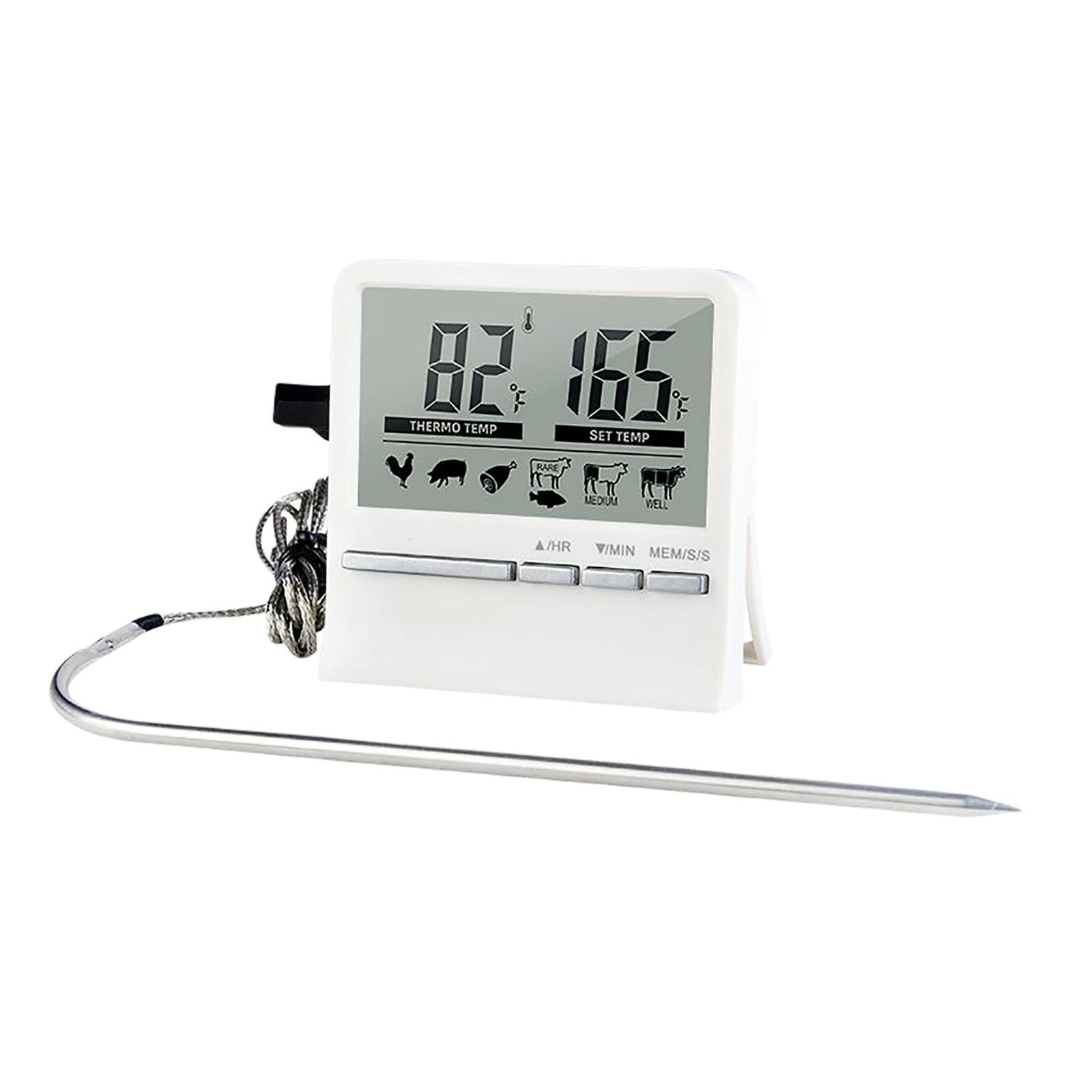 Digital Food Thermometer LCD Display for Outside Grill Kitchen Cooking