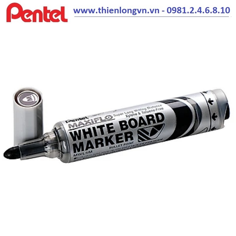 Bút viết bảng bấm Pentel MWL5M mực đen