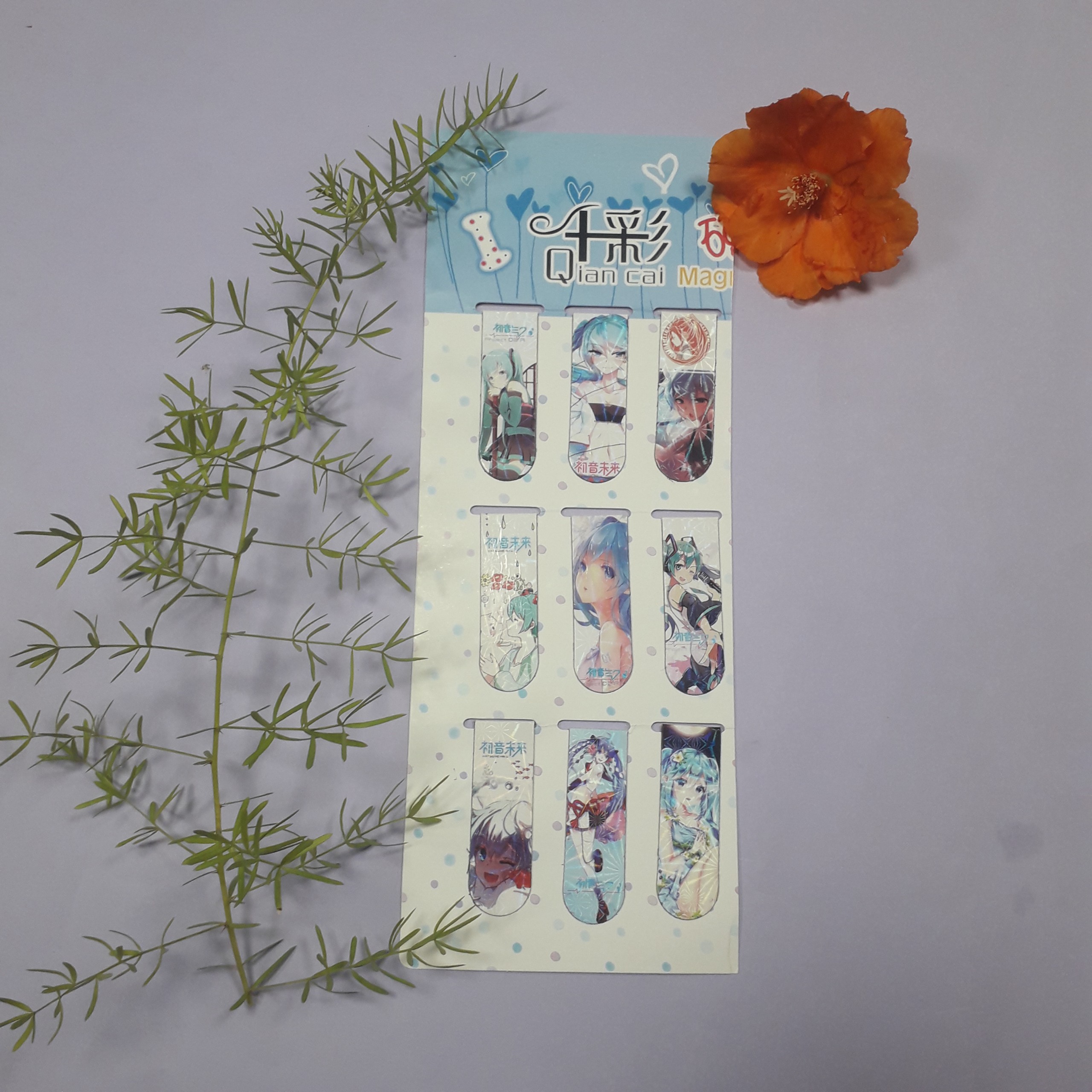 Combo 9  Bookmark Nam Châm Đánh Dấu Sách - Anime (Mẫu Ngẫu Nhiên)