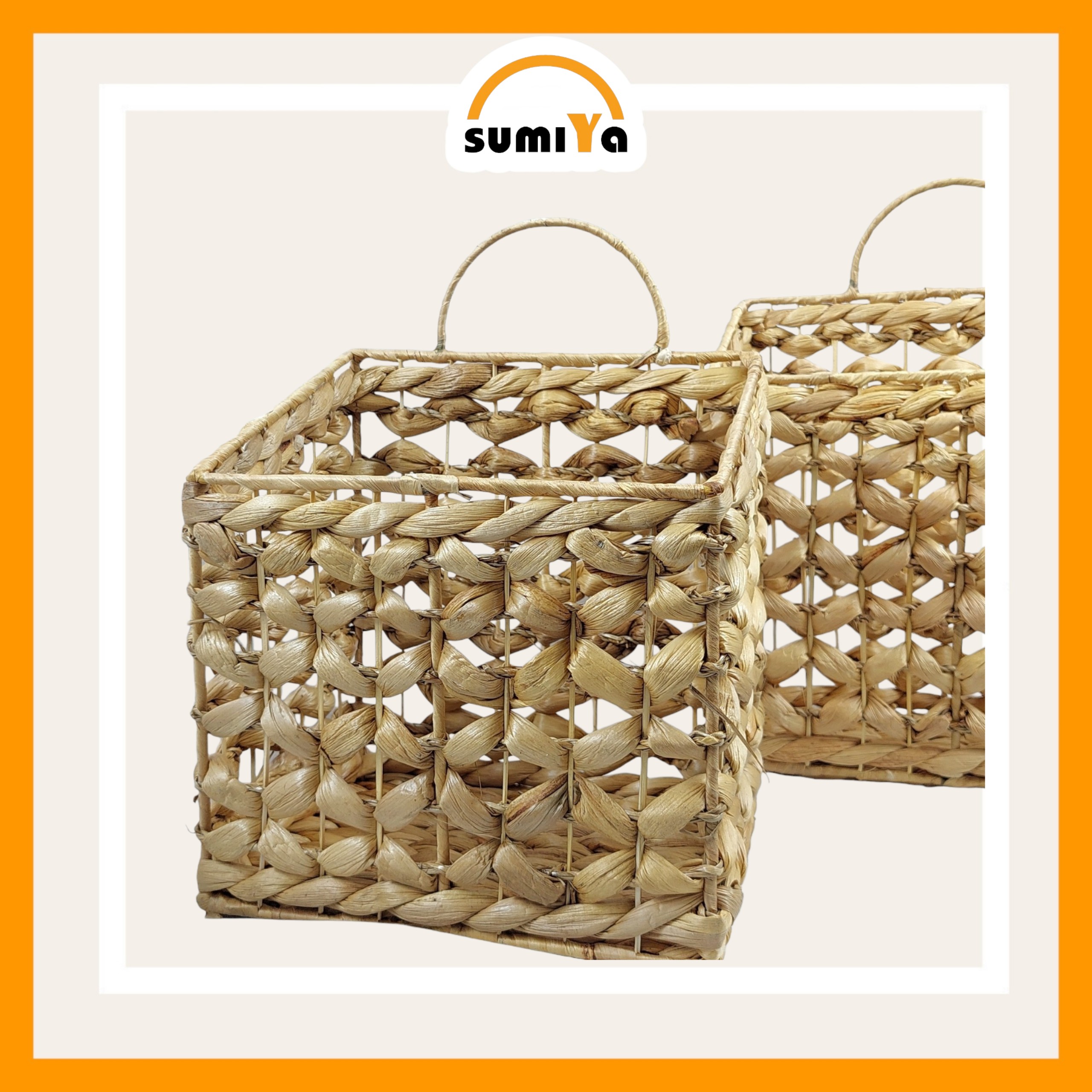 Giỏ lục bình treo dùng để sách báo, đồ dùng, decor, trang trí, sản phẩm tự nhiên