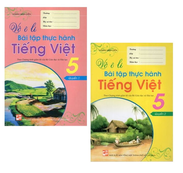 Sách - Combo Vở ô li bài tập thực hành Tiếng Việt 5