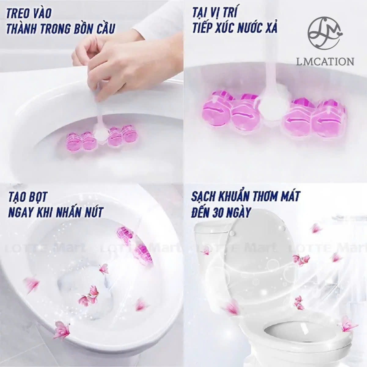 Set 5 Viên Vệ Sinh Bồn Cầu Treo Thành – Sạch Khuẩn &amp; Thơm Mát