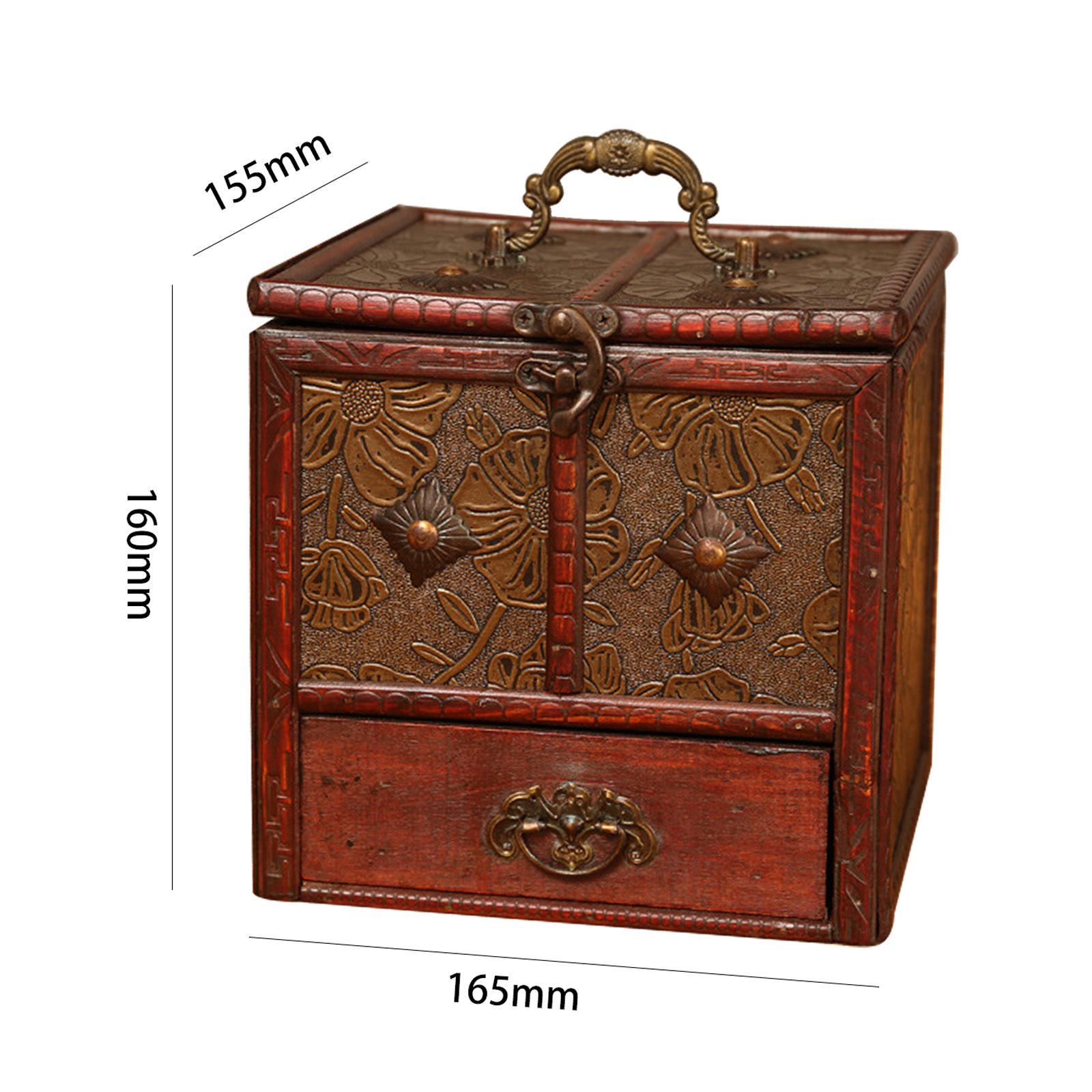 Wooden Storage Box Display Decorative Box Jewelry Storage Box for Earrings Girls Women