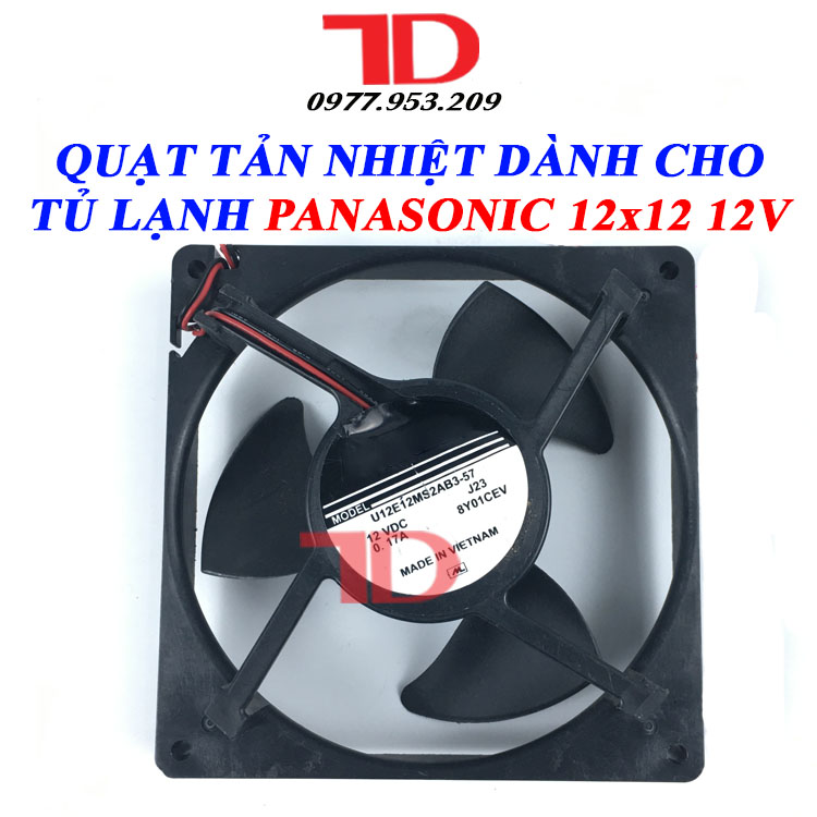 Quạt tản nhiệt dành cho tủ lạnh PANASONIC 12x12 cm 12V