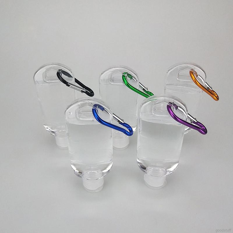 Set 5 Bình Nước Trong Suốt 50ml Có Móc Treo Chìa Khóa Tiện Dụng