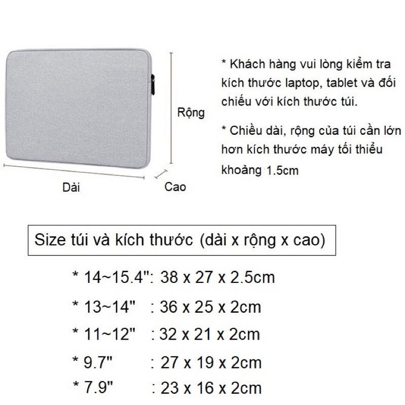 Túi đựng chống sốc và chống nước cho macbook/laptop đủ size BUBM đủ size máy 11 inch - 16 inch.