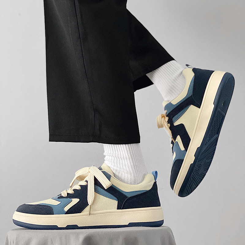 Giày Thể Thao Nam AZARA - Sneaker Màu Xanh - Màu Đen , Phong cách trẻ trung, Đế Bằng, Chất Vải Canvas Cao Cấp - G5553