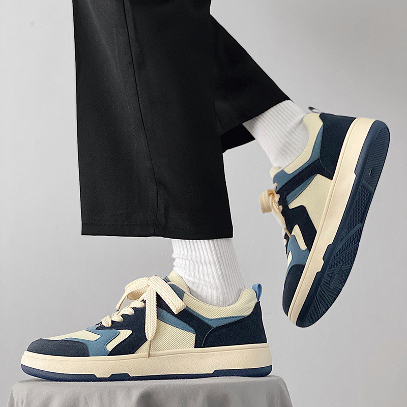 Giày Thể Thao Nam MENDO - Giày Sneaker Màu Đen - Màu Xanh , Phong cách trẻ trung, năng động - G5548