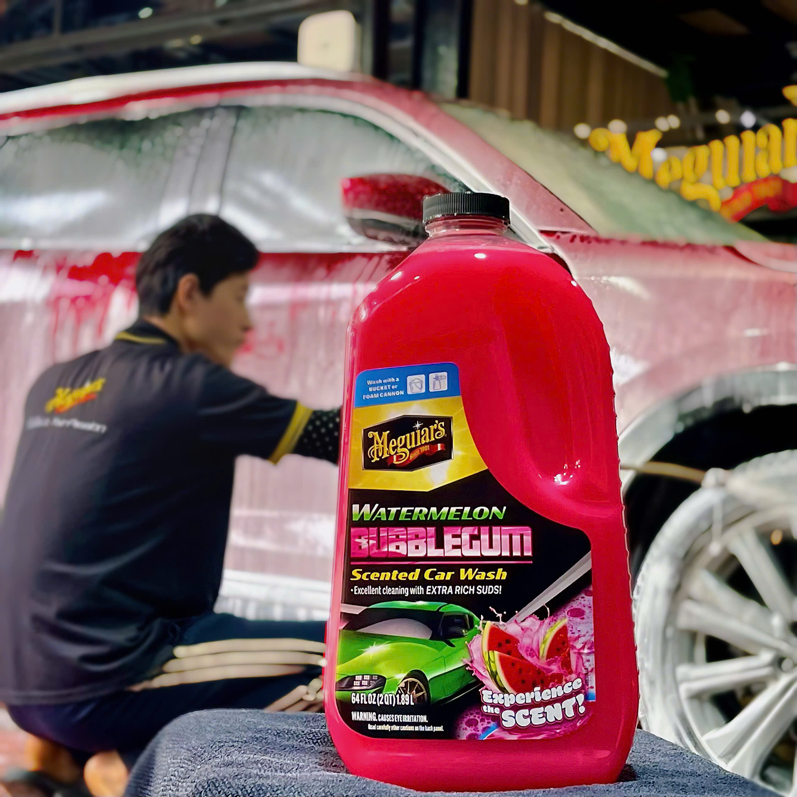 Chai nước rửa xe hương Dưa hấu, Meguiar's Watermelon Bubblegum Wash , 64oz/ 1.89L, G250464