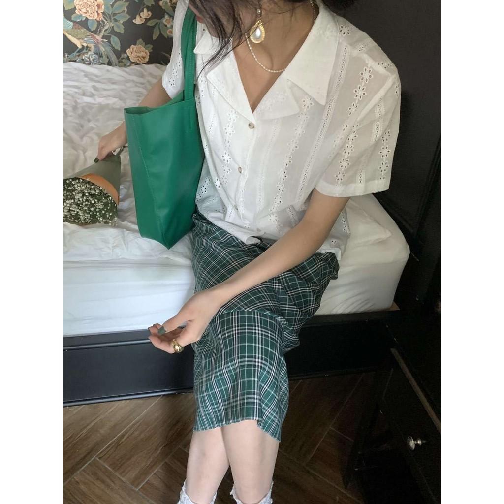 Sơ mi ren đục lỗ 32206 CHERRY COCO