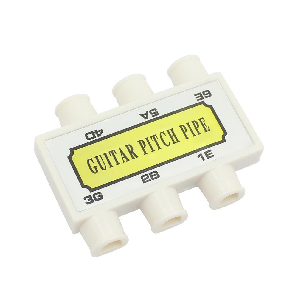 Set of 6 Tones Notes Pitch Pipe and 6pcs Replacement Strings for Acoustic Guitar Accessory