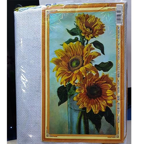 Tranh thêu hoa hướng dương EDB61  - kích thước: 70 * 130cm.