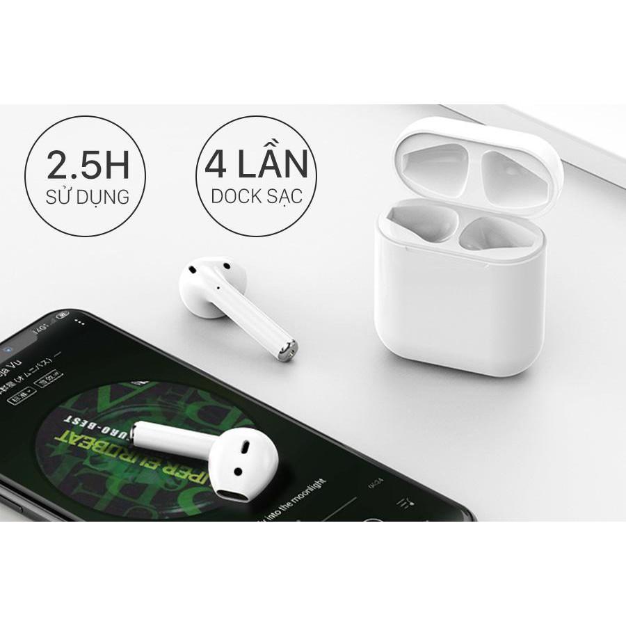 Tai nghe Bluetooth không dây nhét tai i12 thích hợp mọi smartphone Sony, Samsung, iphone, Apple, Oppo