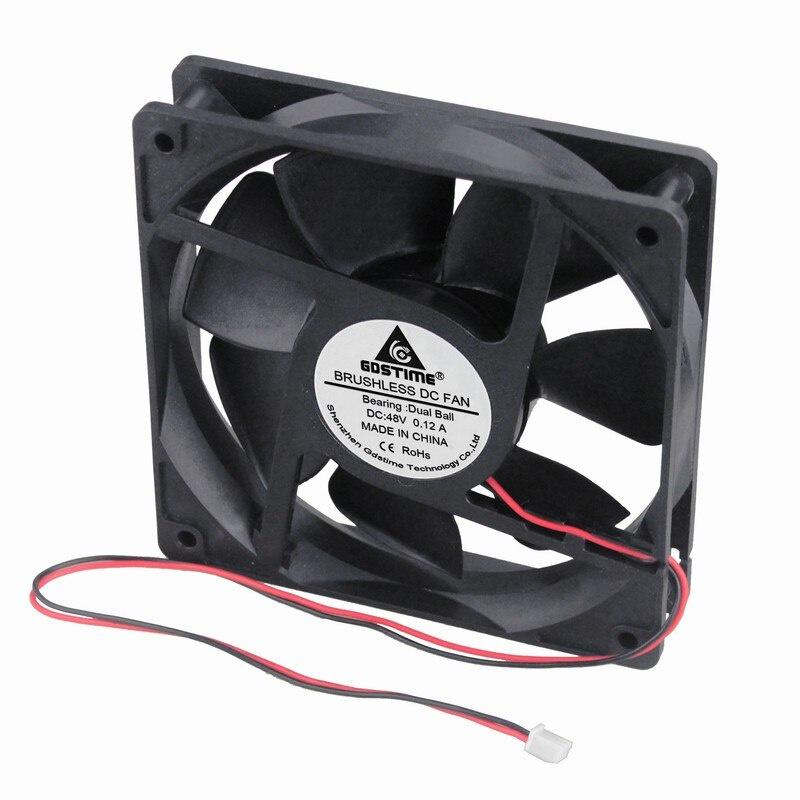 1Pieces Gdstime DC 48V Dual Ball 0.11A 11cm 11mm x 11mm Brushless Machine Case Cooler 11*11*11mm Cooling Fan 11MM