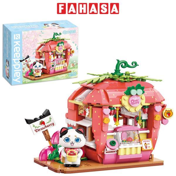 Đồ Chơi Lắp Ráp Lovely Street Tuxedo Cat Strawberry House - Keepplay K28008 (350 Mảnh Ghép)