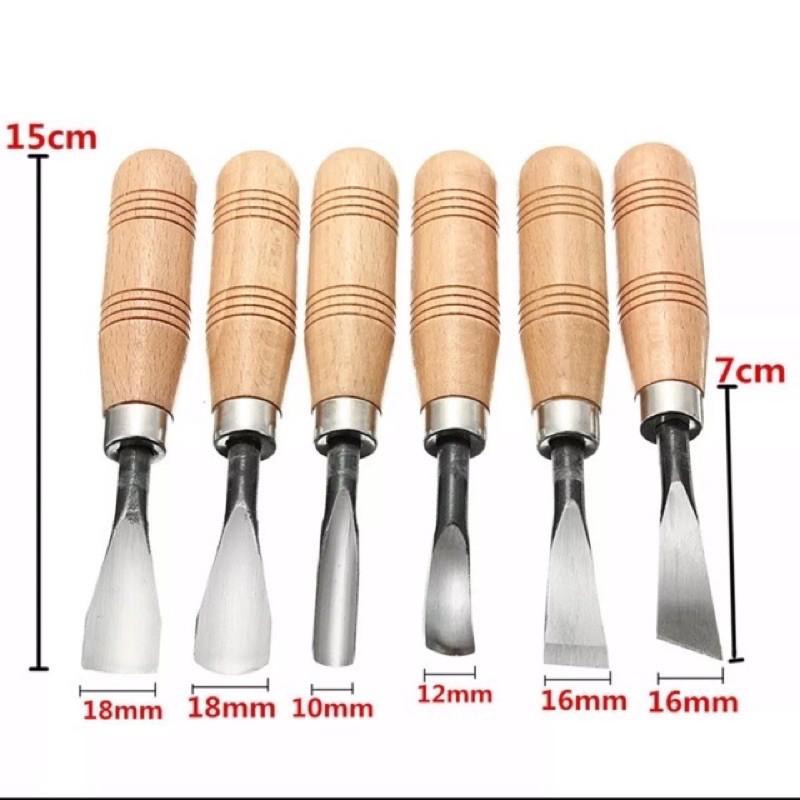 BỘ ĐỤC CÂY CẢNH,GỖ MỸ NGHỆ 6 MÓN