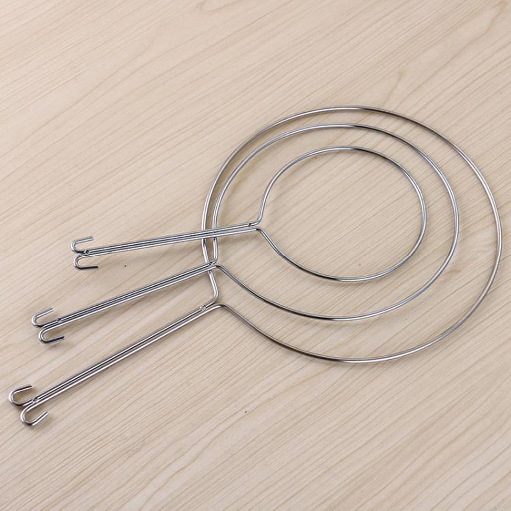 Stainless Steel Handle Coffee Tea Cloth Strainer Filter Sock Bag S