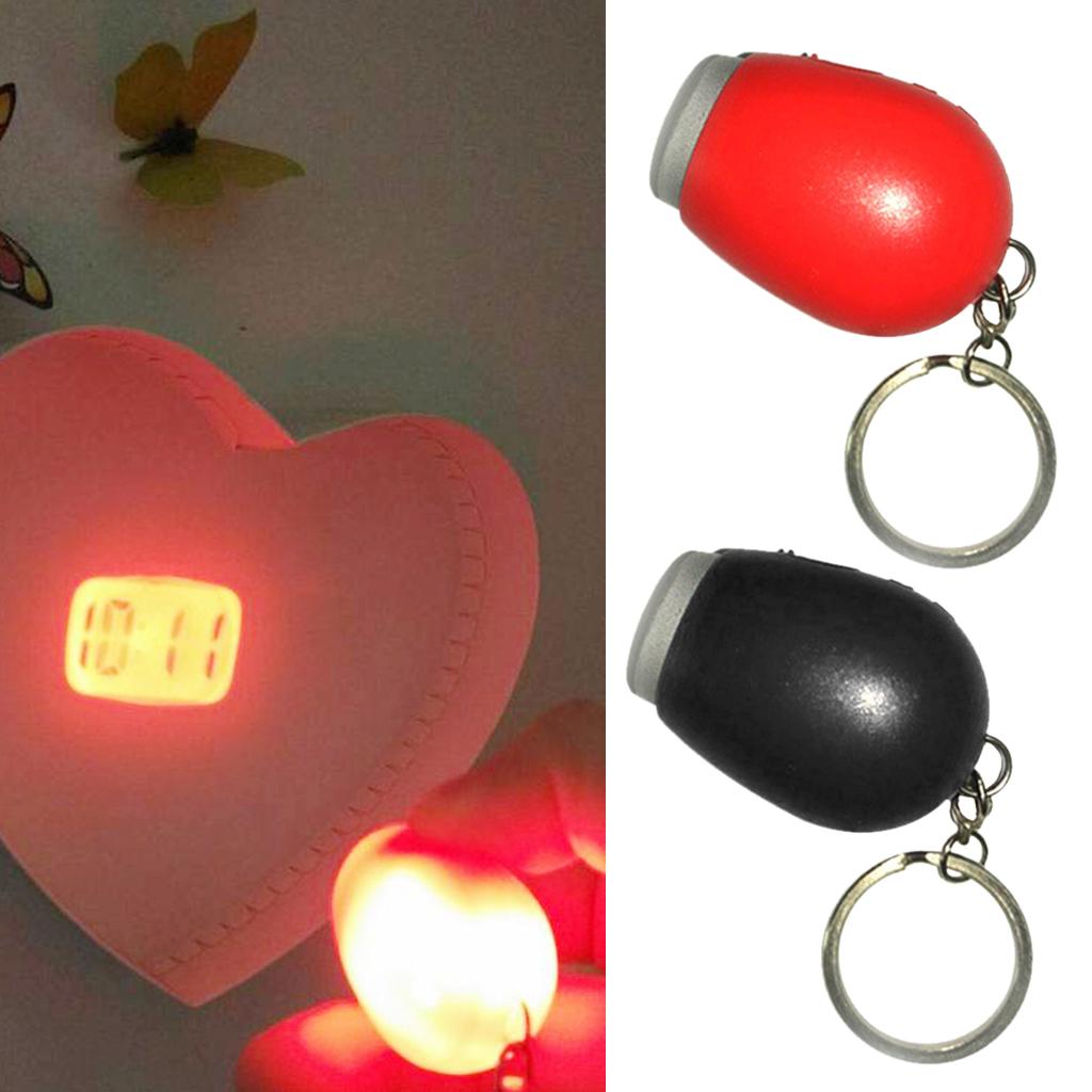 Mini Tiny Portable LCD Projector Digital Clock Projection Key Ring Surface