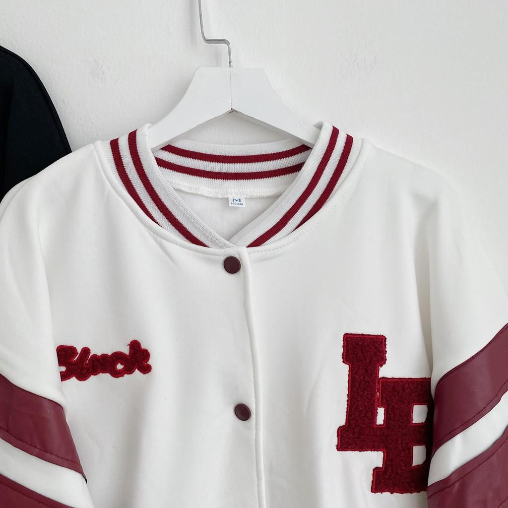 Áo Khoác Bomber Jacker Chất Nỉ Bông Form Rộng IB Nam Nữ Unisex