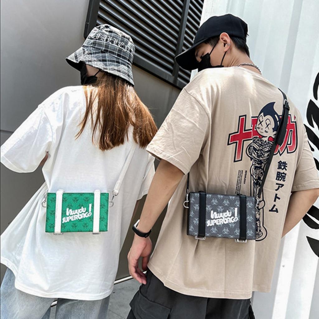 Túi Da Đeo Chéo Thời Trang Dành Cho Nam Nữ Phong Cách Cá Tính Hàn Quốc TX12