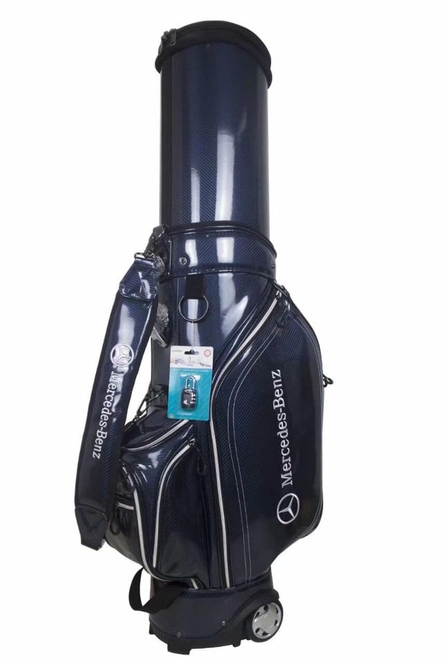 Túi Gậy Golf Cover Cứng, Có Bánh Xe Tay Kéo, Chất Liệu Da PU Siêu Bóng, Siêu Bền, Bảo Vệ Tốt Đầu Gậy Khi Đi Máy Bay, Chất Liệu Da Bóng Có