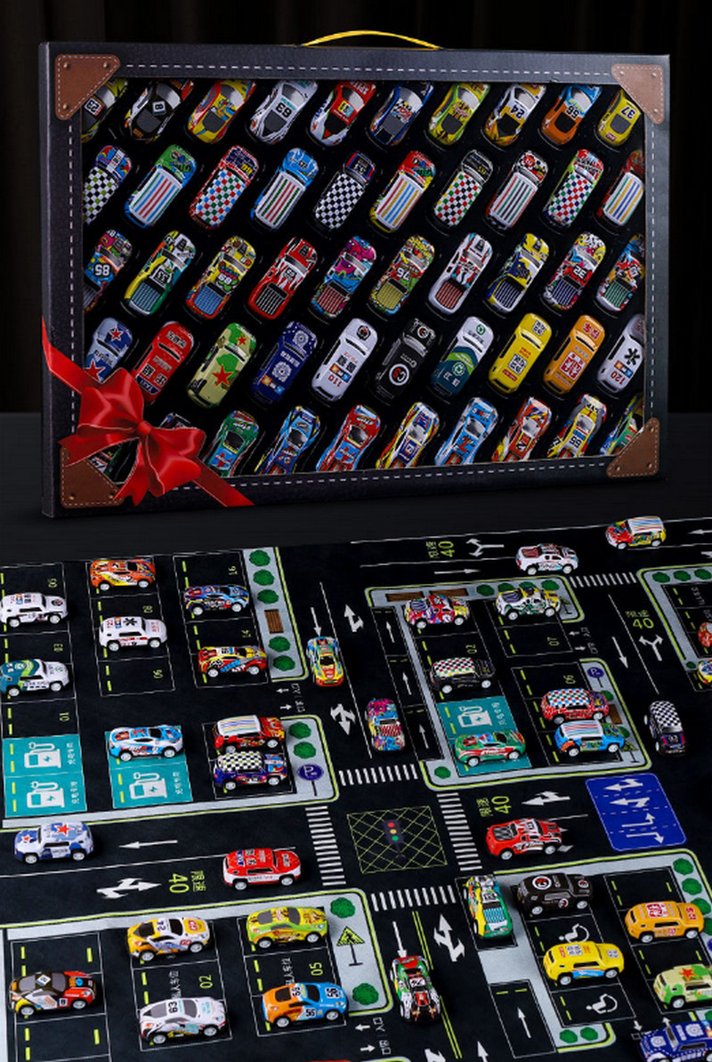 Bộ Sưu Tập 50 Ô Tô và Thảm cho Bé USKIDS Children's Alloy Pull-back 50 Cars & Map City - Home and Garden