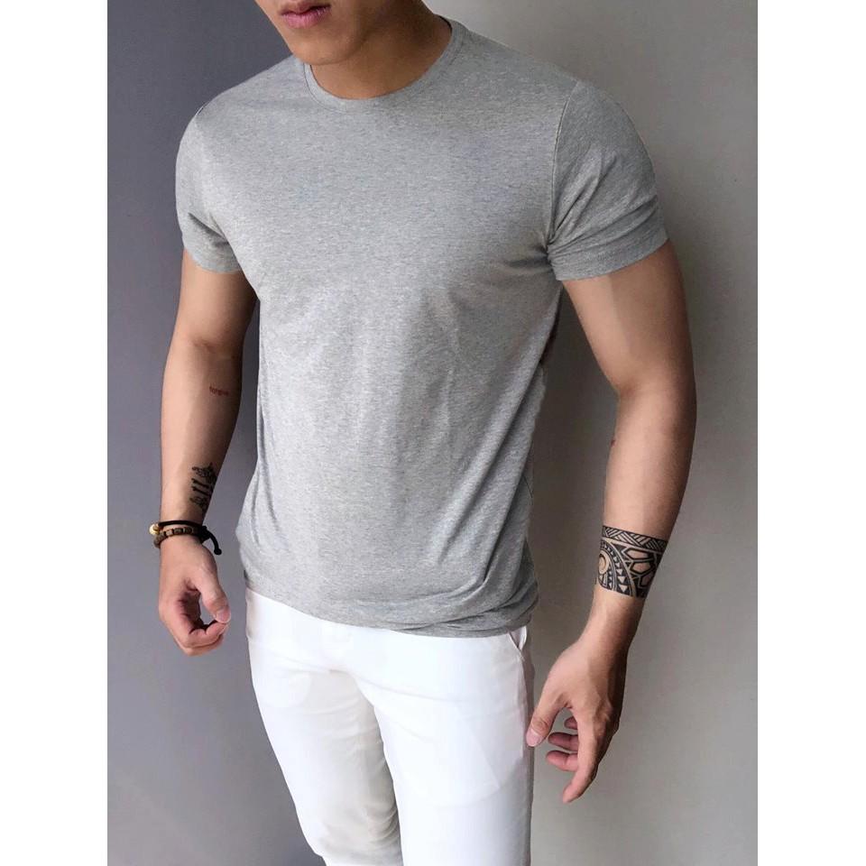 Áo thun trơn nam Simple MAN thời trang cao cấp vải cotton dày min mát