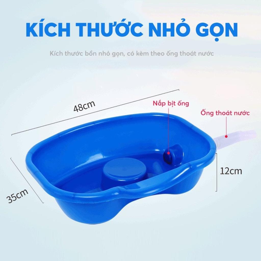 Chậu gội đầu tại giường, thau gội đầu tại nhà cho bà bầu, trẻ em, người bệnh, chất liệu nhựa ABS cao cấp, bền đẹp