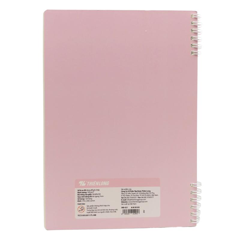 Sổ Lò Xo B5 Kẻ Ngang - 120 Trang 100gsm - Thiên Long MB-021