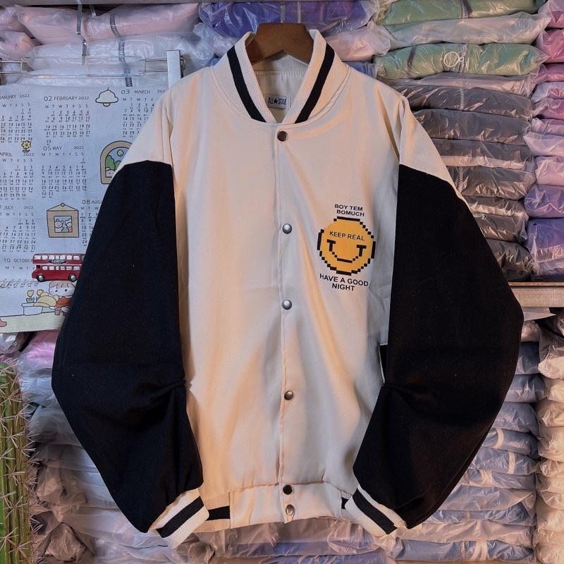 Áo Khoác Dáng Rộng Phom Unisex Chất Da Lộn 2 Lớp Lót Dù Phom Tay Bo Len Dệt Kim Cao Cấp_Kiểu Dáng Bomber Hiện Đại