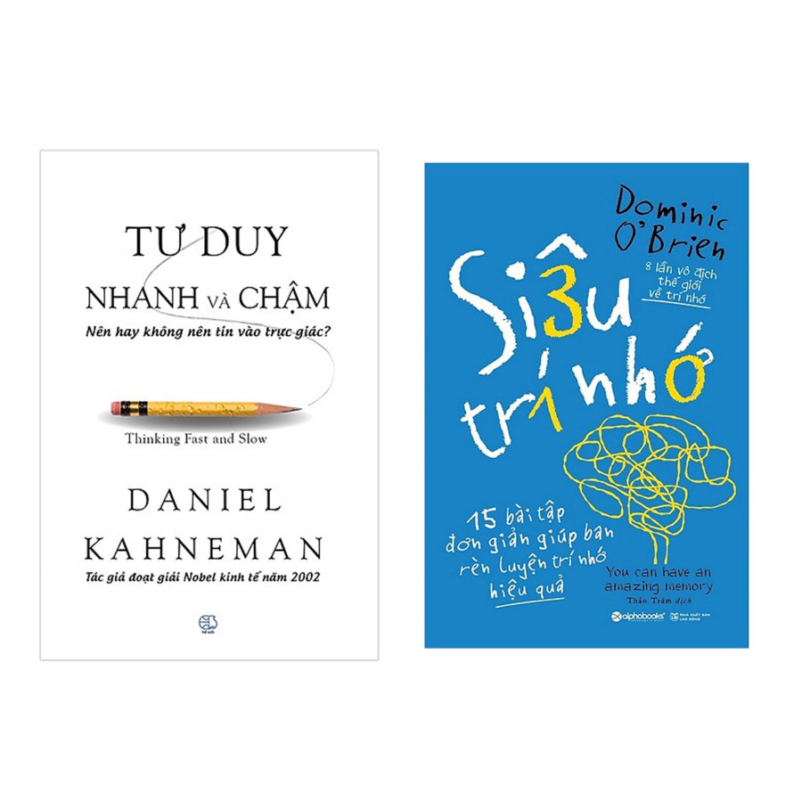 Combo Sach Ren Luyên Tư Duy Tư Duy Nhanh Và Chậm Siêu Trí Nhớ