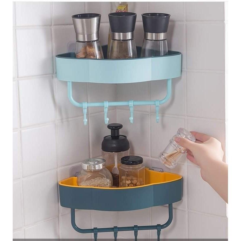 Kệ góc để đồ nhà tắm hình đám mây kèm móc treo tiện dụng