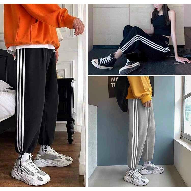 Quần jogger nỉ thể thao nam dày dặn 3 sọc kiểu dáng trẻ trung năng động dễ phối đồ